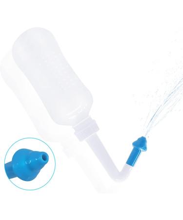300ml Sinus Rinse Bottle - Nasal Irrigation Cleaner for Adults & Kids | BPA-Free Pressure Rinse - Blue Nose with Hole - Buy Online on GoSupps.com