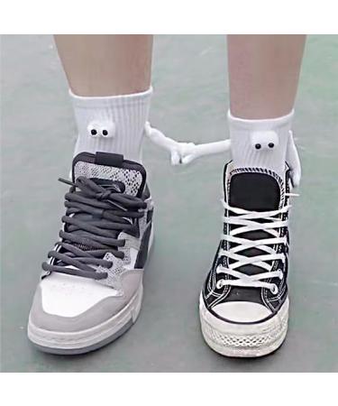 Bestmaple Couple Dolls Socks - Magnetic Cute Toe Socks for Men Women - Cotton Breathable Comfort - Black - Buy Online on GoSupps.com