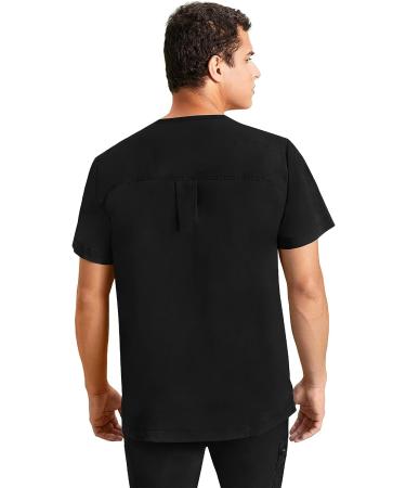 Healing Hands Mens Scrubs Top - Purple Label Justin 2330 V-Neck Shirt - Large Black - Buy Online on GoSupps.com