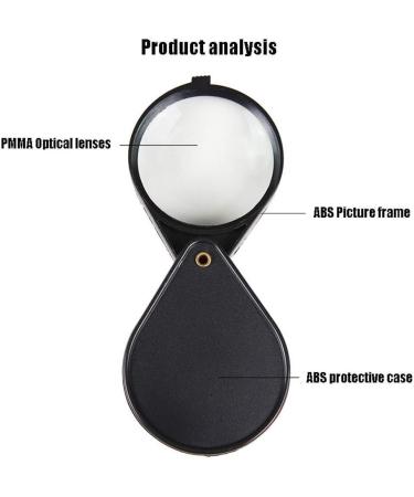 Glass Glass Mini Portable Folding HD Old Man Reading Glass Loupe (Color : Black) Good Times - Buy Online on GoSupps.com