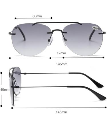 XINGNIAN 2 Pack Bifocal Aviator Sunglasses for Men & Women - Oversized UV Protection Reading Glasses - Grey 4.0 - Buy Online on GoSupps.com