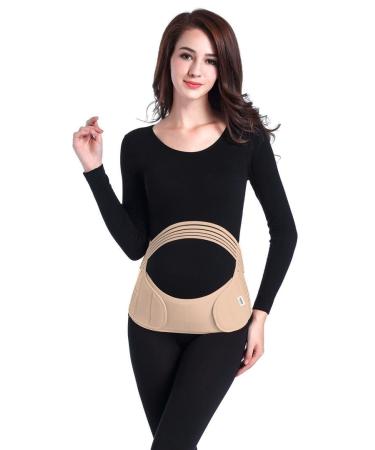 ZiaWorld Care Maternity Pregnancy Support Belt - XXL Beige | Post-Partum Waist Brace and Belly Band for Women | Breathable and Comfortable Relief for Bump Support - Buy Online on GoSupps.com