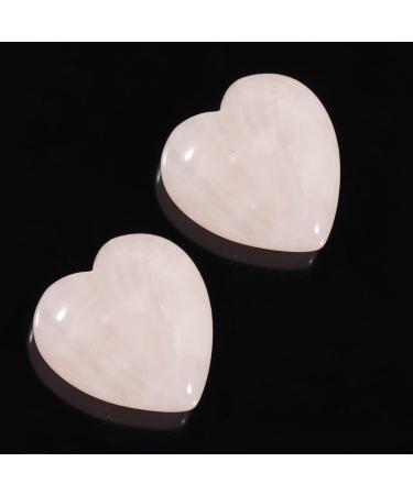 Soulnioi Rose Quartz Crystal Heart Love Stones for Yoga & Meditation - 2pcs - Buy Online on GoSupps.com