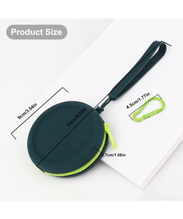 Portable Silicone Dog Training Treat Bags - 2 Pack Easy to Clean Odorless Zip Design Dark Green & White - Buy Online on GoSupps.com