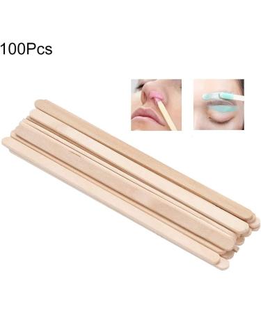 100 PCS Disposable Hair Removal Wax Sticks - Clean & Hygienic Spatulas for Face, Eyebrows, Lips, Hands, and Body - Buy Online on GoSupps.com