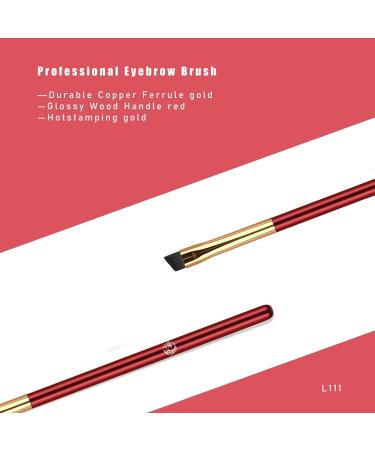 ENERGY Angled Eyebrow & Gel Eyeliner Brush L111 - Precision Slanted Pro Makeup Tool for Liquid Cream, Concealer & Brow Defining - Red - Buy Online on GoSupps.com