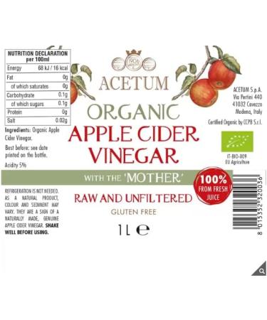 Acetum Organic Apple Cider 2 x 1L - Buy Online on GoSupps.com