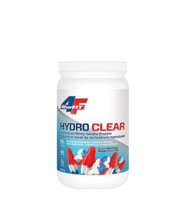 4EverFit Hydro Clear Juice Protein 100% Whey Protein Hydrosylate mixes clear and tastes like candy no sugar no fat low calories no artificial sweeteners colours or flavours Rocket Pop 520g