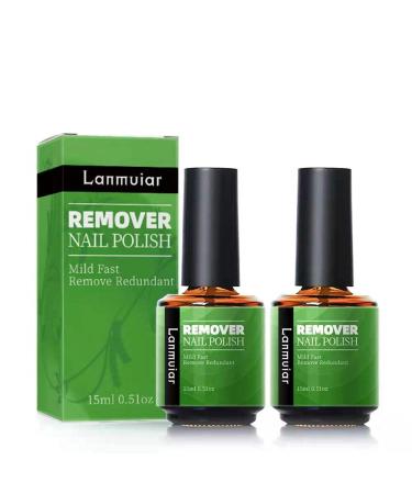 Gel Nail Polish Remover, (2pack) Gel Polish Remover, finger nail Professional Easily Quickly Removes Soak-Off Gel Polish, Quickly Easily, Don't Hurt Your Nails Natural,Gel,Sculptured Nails-15ml