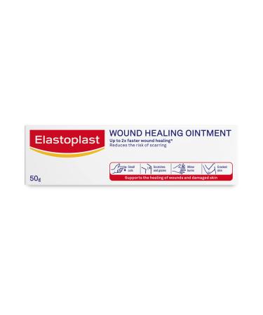 Elastoplast Wound Healing Ointment 50g | Promotes up to 2x faster healing | Reduces the risk of scarring | Can be used at all stages of wound healing | Very skin-friendly & suitable for babies 50 g (Pack of 1) Transparent