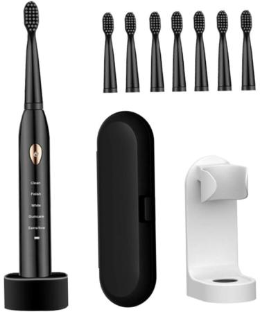 Buy USB Rechargeable Electric Toothbrush for Adults - Black Timer Teeth Cleaner | International Shipping Available - Buy Online on GoSupps.com