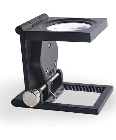Magnifiers Photographic Glasses with 2 High Bright Led Beads 10X Magnifying Glass with Scales and Hands Folding Magnifier for Reading Crafts Repair Magnifier Comfortable Anniversary