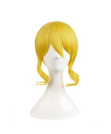 MapofBeauty 22 Inch Yellow Short Hair + Ponytail Cosplay Wig - Perfect for Costume Parties & Themed Events - Buy Online on GoSupps.com