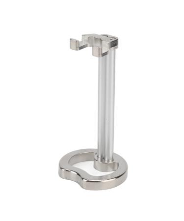 Shaver Stand Sturdy Base Men's Shaving Stand Zinc Alloy Silver Exquisite Workmanship for Home Bathroom