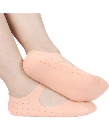 Buy Pretyzoom 2 Pairs Heel Protection Socks - Moisturizing Gel Socks for Cracked Heels & Plantar Fasciitis - Invisible Spa Socks for Beach Comfort - Buy Online on GoSupps.com