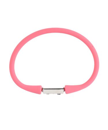 Negative ion equilibrium bracelet for men and women magnetic therapy silicone sports bracelet promotes blood circulation several applicable scenarios with (pink)