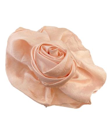 hgnxa Fabric Rose Flower Hair Claw Clip for Wedding Vintage Banana Barrettes n-Slip Jaw Clip Bride Hair Claw Ponytail Holder Pink