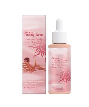 S rum autobronzant pour le visage - 60 ml - S rum bronzant sans soleil - S rum bronzant Sunless - Essence autobronzante - Avec ginseng et huile d'avocat - Hydratant