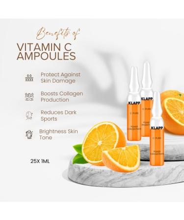 KLAPP C Pure Power Concentrate Ampoule Vitamin C - Buy Online on GoSupps.com