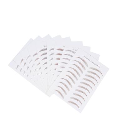 WOFASHPURET 9 Sheets Imitation Eco Eyebrow Sticker Stickers African Wash Net Temporary Brow Tattoos 4d Wig Hair 21.5X14.5cm Brown