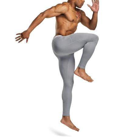 TSLA 2 Pack Men's Thermal Compression Underwear - Winter Sports Leggings with Fleece Lining - Light Grey/Pink XL - Buy Online on GoSupps.com