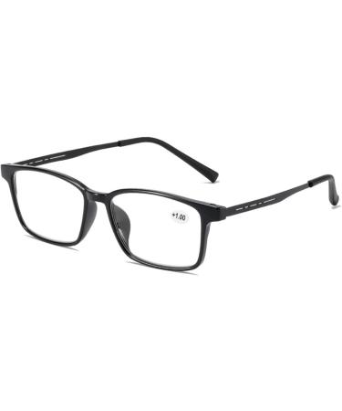Buy Retro Photochrome Reading Glasses for Men - Anti-Blue Light Square Frame Color Changing Gray +2.00 - Sand Black | Stylish Indoor & Outdoor Eyewear - Buy Online on GoSupps.com
