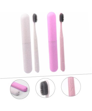 Buy Gatuida 4-Piece Toothbrush Set - Long Handle Travel-Friendly Durable PP Material - Buy Online on GoSupps.com
