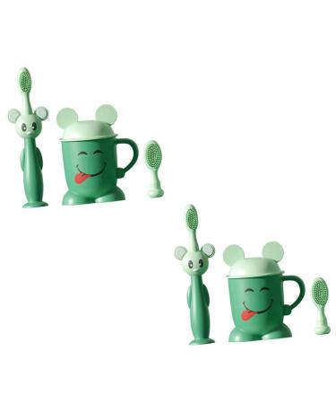 NOLITOY 2 Sets Toothbrush Set Silicone Toothbrush Bristle Toothbrush Toothbrush Training Toothbrush Oral Care Tooth Brush Toothbrush Toothbrush Sucker Toothbrush