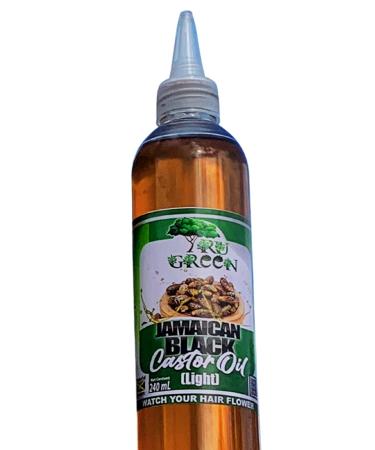 Tru Green Pure Castor Oil Jamaican Black Castor Lightly Roasted (8 Oz) For All Hair Types. Stimulates hair Follicles And Promotes Growth for Hair Brows Skin And Hair Moisturizer.