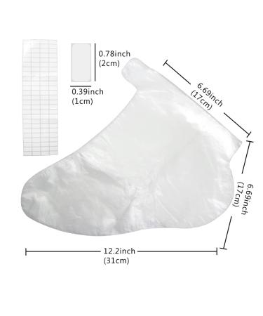 Bunhut 400PCS Disposable Paraffin Bath Foot Liners - Thermal Therabath Wax Treatment Booties for Pedicure - Plastic Socks for Foot Covers - Buy Online on GoSupps.com