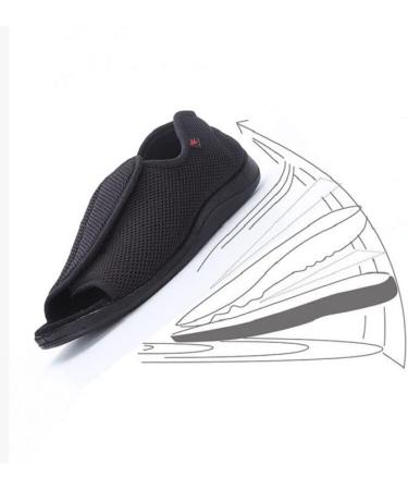 Men's Lightweight Air Cushion Diabetic Slippers - Non-Slip, Warm, and Breathable Grey Shoes with Arch Support and Easy On/Off - Buy Online on GoSupps.com