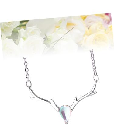 VALICLUD Necklace For Women Jewelry Moonstone Pendant Fashion Womens Elk Clavicle Chain Miss - Buy Online on GoSupps.com