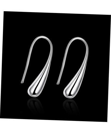 CALLARON 2pcs Gifts for An Anniversary Ladies Earrings Gifts for Her Wife Metallic Earrings Silver Earrings Gift for Wife Girl's Earrings Portable Earrings Simple Accessories Ear Hook Miss Medium Silver - Buy Online on GoSupps.com