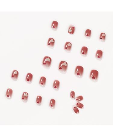 Red Heart Soft Nail Wearing Nail Finished False Nail Beauty Patch Nail Patch Detachable Nail Patch Wearing Nail JP1043 - Buy Online on GoSupps.com