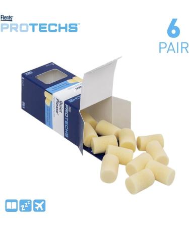 Flents Foam Ear Plugs - 6 Pairs for Sleeping, Snoring, Traveling & Studying | Made in USA - Buy Online on GoSupps.com
