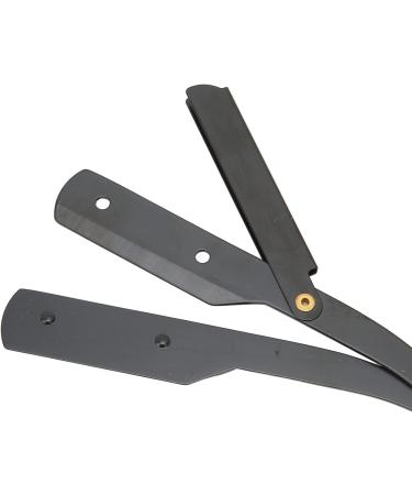 Foldable Manual Razor - Professional Straight Edge Razor with Acrylic Handle Stainless Steel Portable & Safe for Home Salon & Hairdresser - Buy Online on GoSupps.com