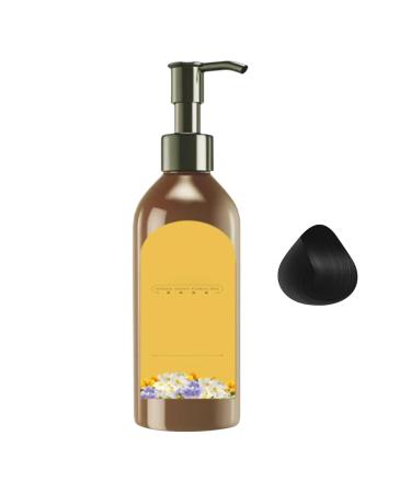 Natural plantbased hair color shampoo dark hair color shampoo floral plantbased dye longlasting natural hair color shampoo for women the elderly and grandma black