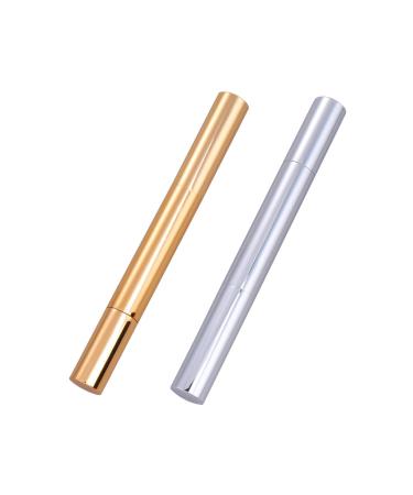 Lot de 2 Tubes Tubes en Aluminium Vides de 3 Ml pour Gloss L vres et Vernis Ongles Applicateur Stylo Huile pour Ongles Contenant Cosm tique Portable pour Couleur Al atoire