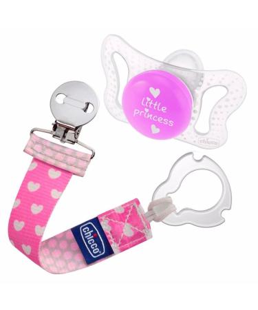 Chicco Pink Pacifier Strap for Girls - Stylish & Secure Baby Accessory | International Shipping Available - Buy Online on GoSupps.com