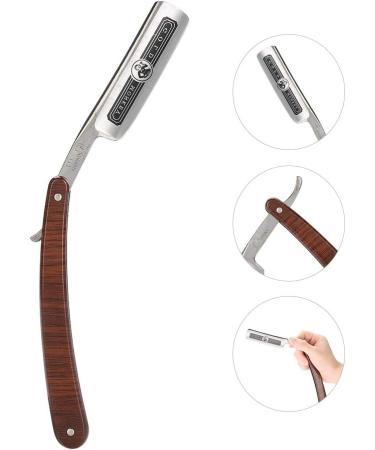 Salmue Professional Barber Razor - Stainless Steel Manual Shaver for Haircut & Beard Removal | International Shipping Available - Buy Online on GoSupps.com