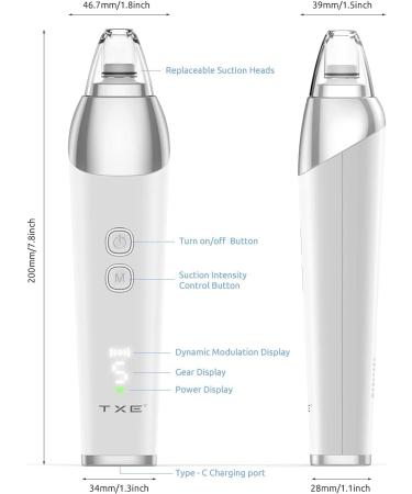 Blackhead Pore Vacuum Cleaner Remover | Upgraded 2023 Electric USB Rechargeable Extractor with 5 Probes | Blackhead Remover Kit for Women & Men - Buy Online on GoSupps.com