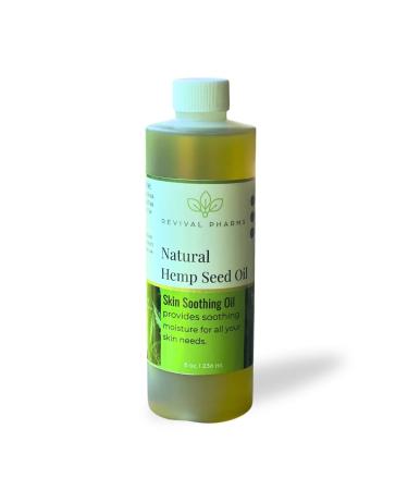 Hemp Seed Face Oil 8 Fl Oz Soothe Skin Rich Omega-3 & 6 Non-Comedogenic USA Grown
