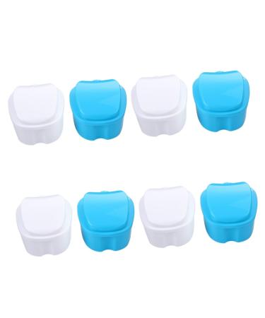 Healeved 8 STK prosthesis box prosthesis cleaning suitcase prostheses made of plastic storage box for prosthesis travel prosthesis wearing wrong teeth case travel plastic