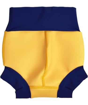 Splash About Happy Nappy Reusable Swim Nappy - Yellow/Navy (3-6 Months) - Buy Online on GoSupps.com