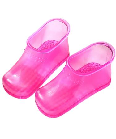 Beaupretty 1 Pair of foot bath shoes footwood foot bath billing footcare accessories football footrubbery shoes foot massage sandals foot-soaked shoes massage foot bath shoes spa boots pvc rosig 26.3x11 cm.