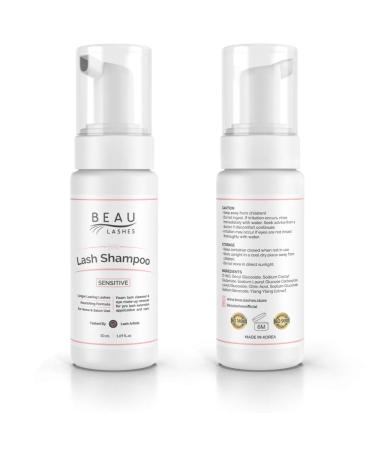 Eyelash Extension Foam Cleanser Shampoo (150ml) - Oil Free Sensitive Formula for Makeup Residue Removal - Paraben & Sulfate Free - Salon Quality - 5.07 Fl Oz - Buy Online on GoSupps.com