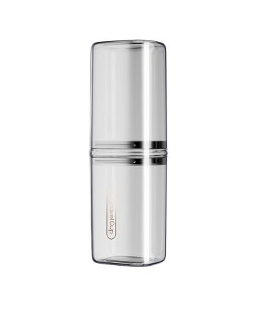 Toothbrush mug case travel toothbrush box |Travel toothbrush holder Box Cup-toothpaste storage box portable toilet article storage organizer for camping school business trip transparent gray