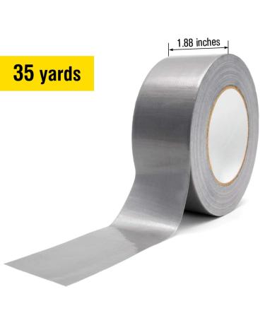 Heavy Duty Silver Duct Tape  Professional Grade Multi-Use Duct Tape  48mm x 32m (1.88 inches x 35 Yards)  8.27 mil Thickness  Silver  3 Rolls 1.88 inches x 35 yards Silver 3 - Buy Online on GoSupps.com