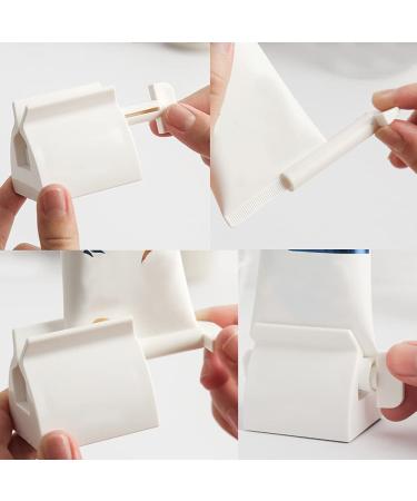 RAYNAG 2 Pack Bathroom Rolling Tube Toothpaste Squeezer Dispenser - White - Buy Online on GoSupps.com