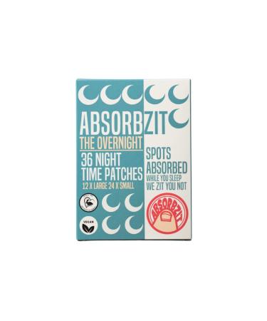 Absorbzit - The Overnight - 36 Night Time Patches - 12 x Large 24 x Small - Cruelty Free - Vegan